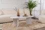 Nordure Mesa de café Sable White 119x40x60 cm Color Blanco